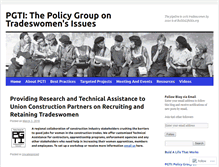 Tablet Screenshot of policygroupontradeswomen.org